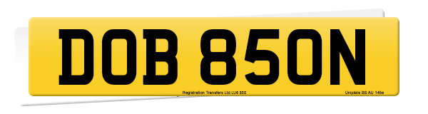 Registration number DOB 850N